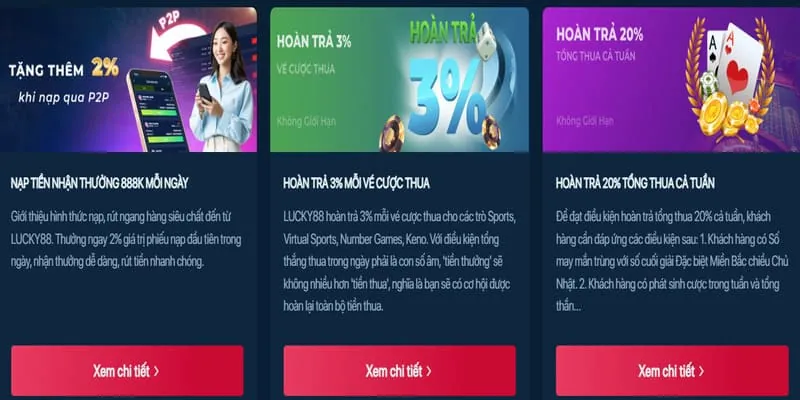 Thưởng nạp lại 126bet hàng tuần